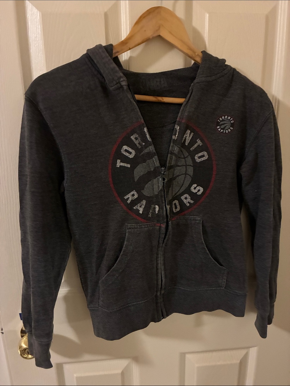 NBA Kids Toronto Raptors Dark Gray Zip Hoodie